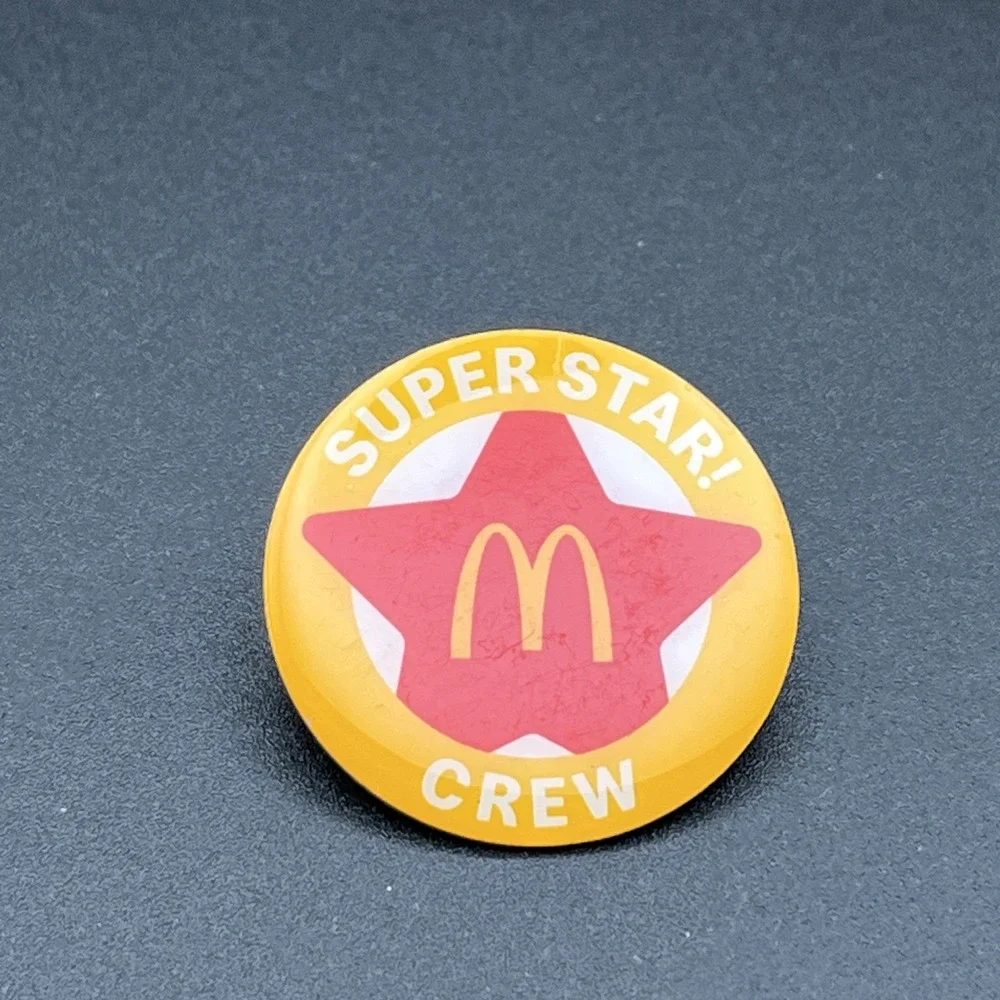 McDonald's Super Star Crew‎ Employee Lapel Hat Pin